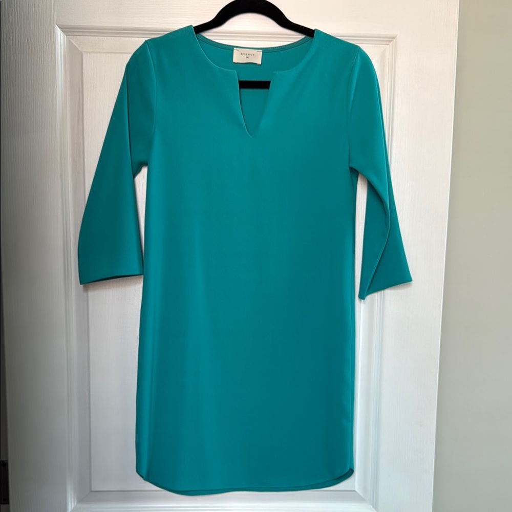 Teal 3/4 Sleeve Dress